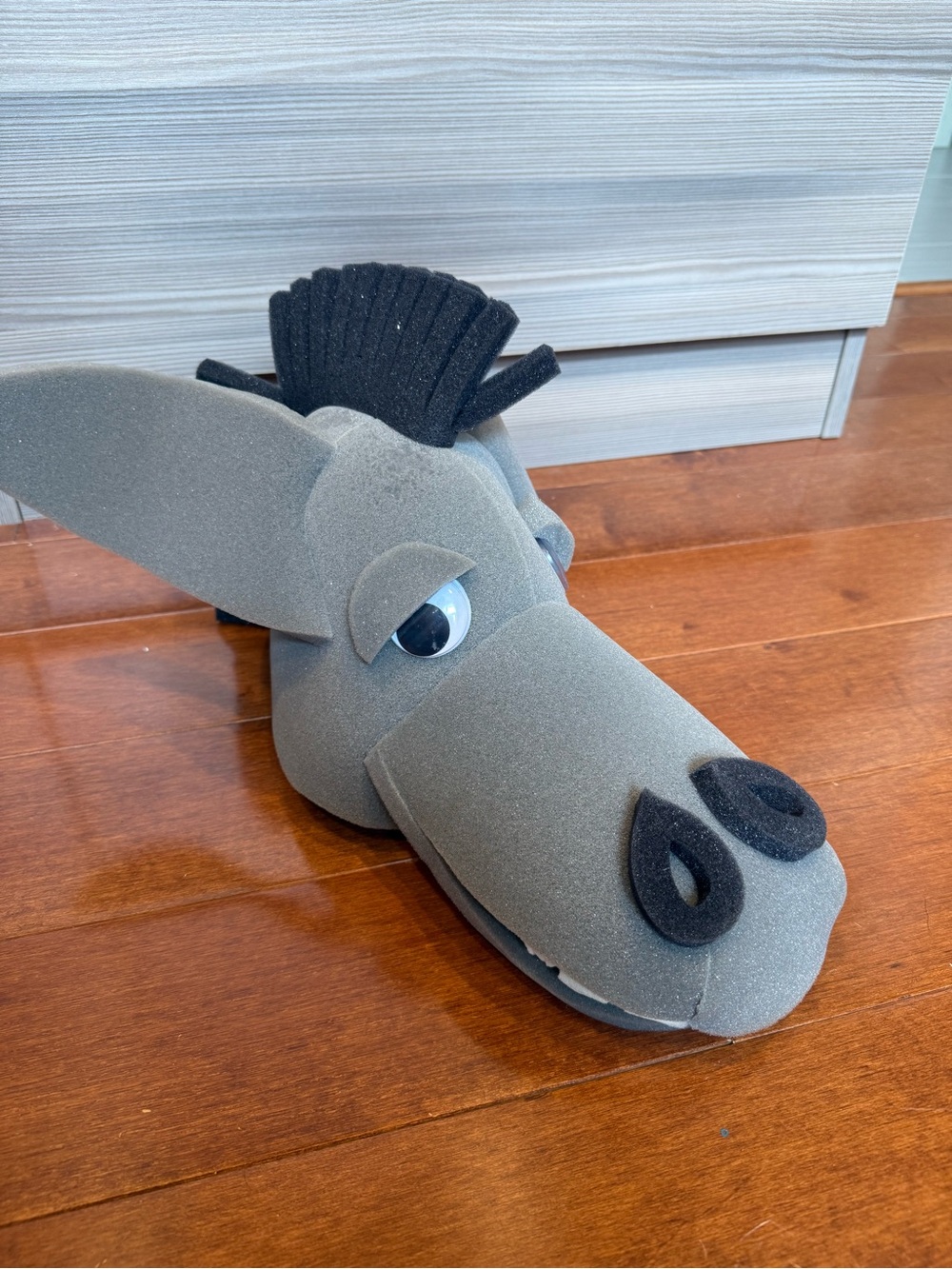 Grey Donkey Foam hat for costume